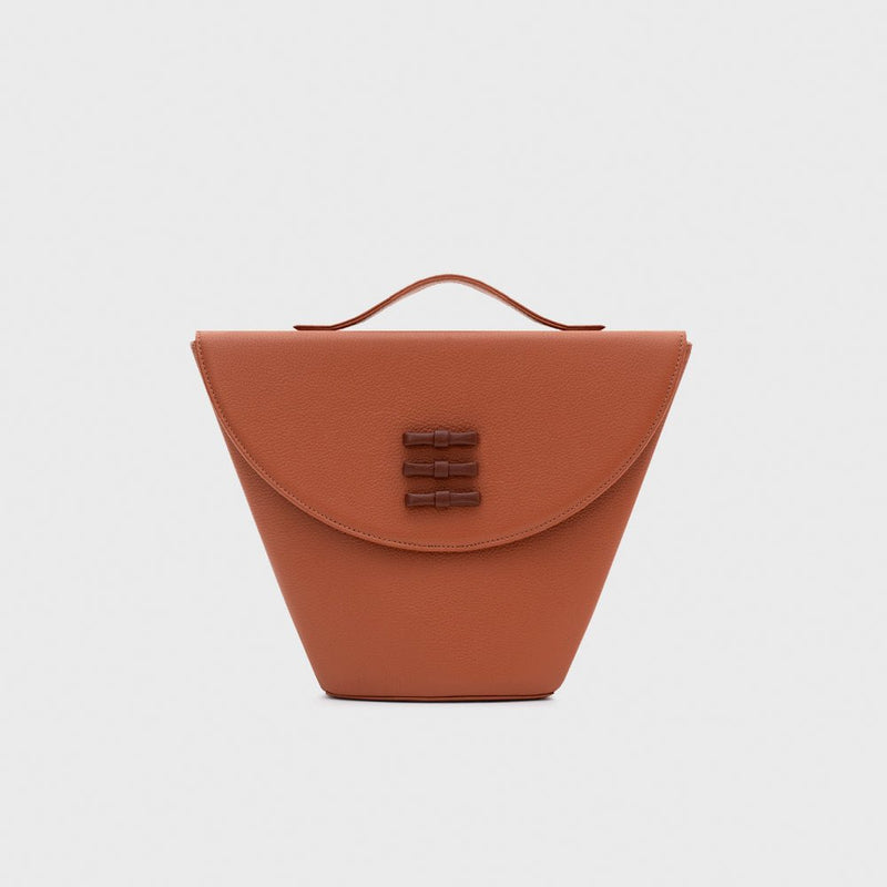 LUCILLE FLAP TRAPEZE BAG COBRE